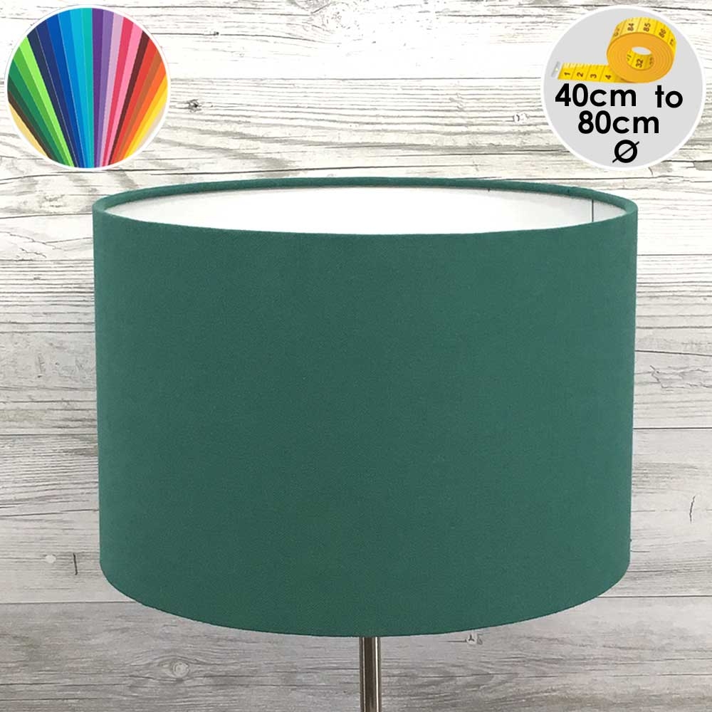 Extra Large Green Drum Table Lampshade